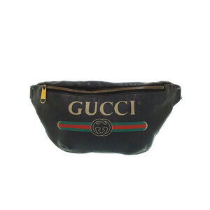 GUCCI Leather Belt Crossbody Bum Bag